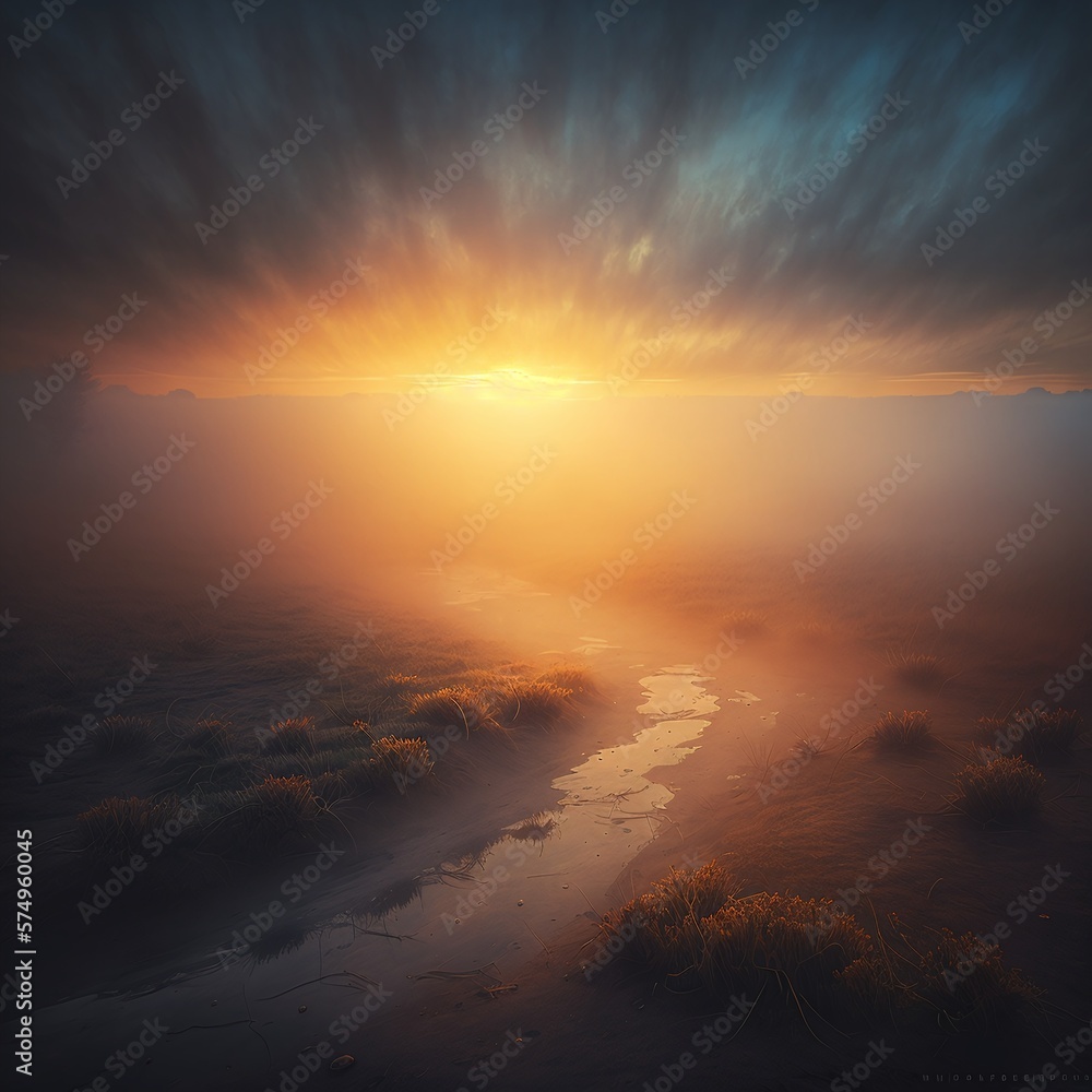 Representation of Metamorphosis Towards the Horizone in a Cloudy Desert Panorama Generated by AI Representation of Metamorphosis Towards the Horizone in a Cloudy Desert Panorama Generated by AI