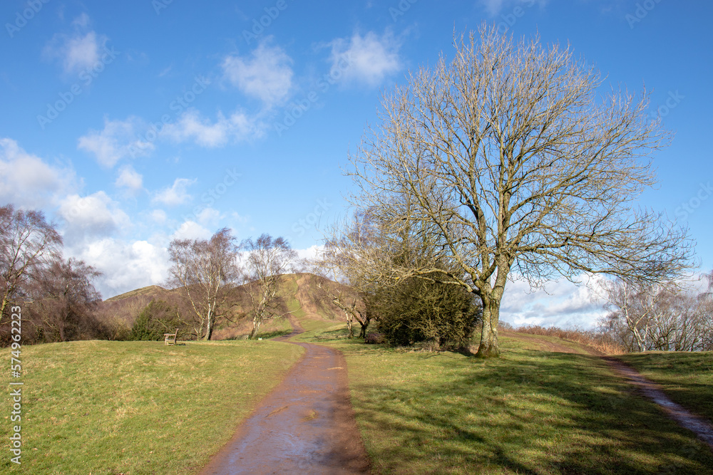 Springtime along the Malvern hills.