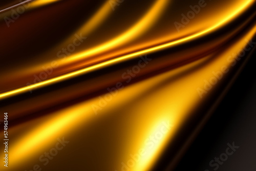 Abstract gold black background with waves