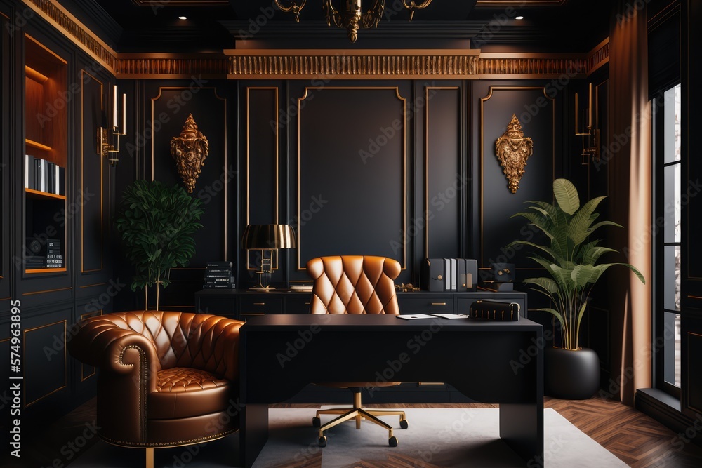Fototapeta premium Exclusive and tasteful office made with generated ai
