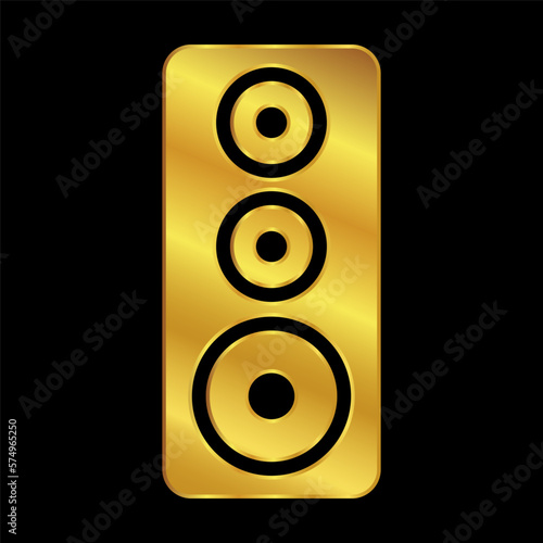 music speaker icon, woofer icon simple logo vector illustration for graphic and web design