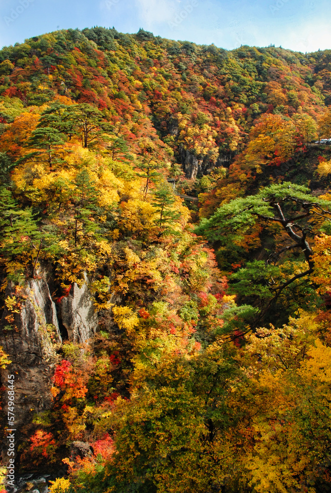 Japanese scenery - autumn in the mountains