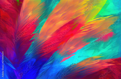 abstract colorful background in painted style created with Generative AI technology