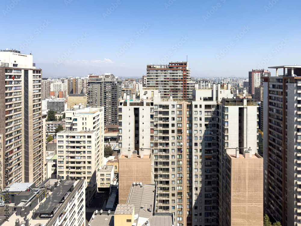 Fototapeta premium Santiago, Chile cityscape and skyline