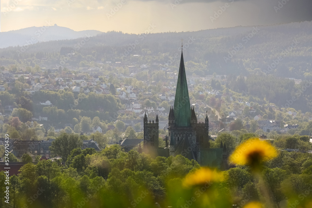 The Cathedral Nidarosdomen in the spring, Trondheim