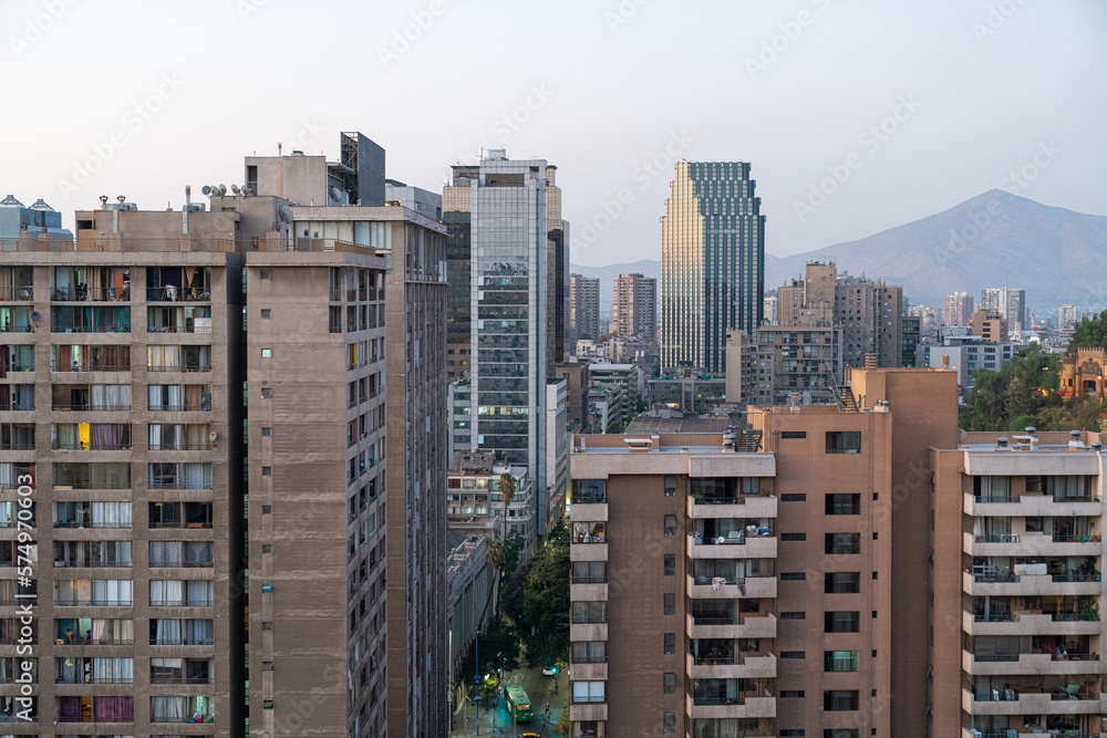 Santiago, Chile cityscape and skyline