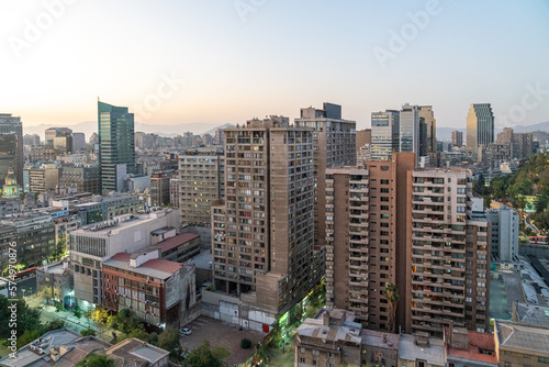 Santiago  Chile cityscape and skyline