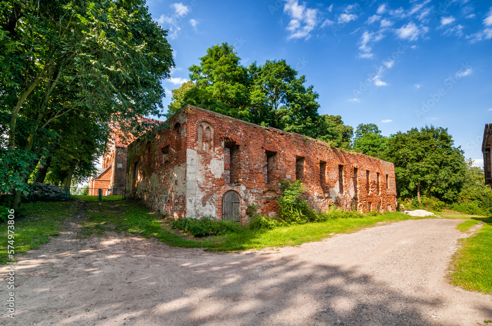 Ruins of the Augustinian monastery in Police - Jasienica. Police, West Pomeranian Voivodeship, Poland.