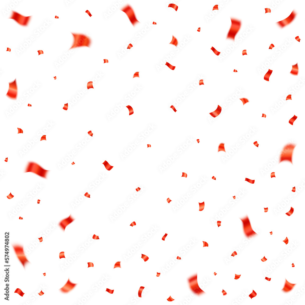 Flying red confetti for background decor. Flying red confetti for background decor.