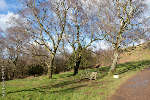 Springtime landscape along the Malvern hills.