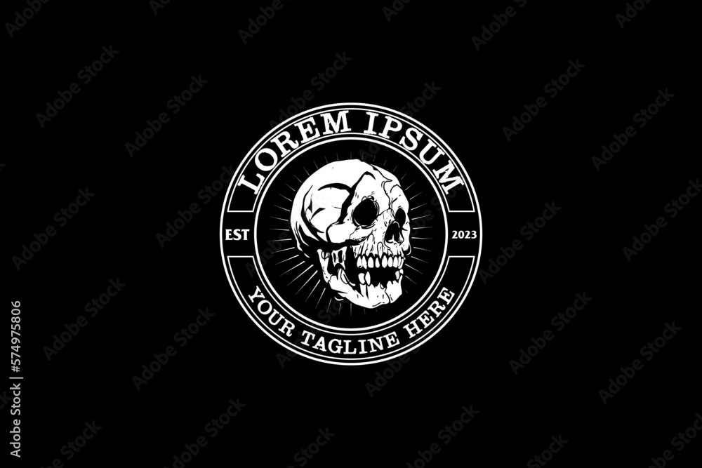 human skull head vector logo design human skull head vector logo design