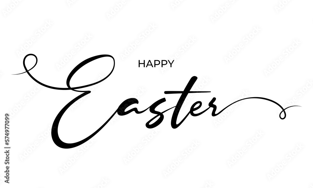 Happy Easter vector calligraphy text. Happy Easter greeting card. Modern Handwritten type isolated on white background. Vector EPS 10 Happy Easter vector calligraphy text. Happy Easter greeting card. Modern Handwritten type isolated on white background. Vector EPS 10
