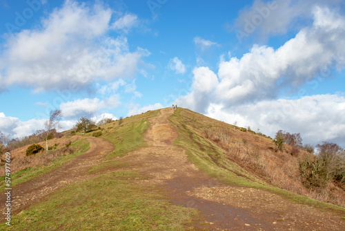 Springtime landscape along the Malvern hills. photo