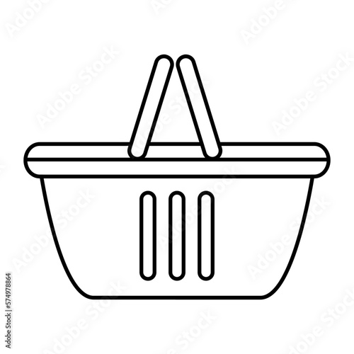 Basket icon vector . Shop cart illustration sign. Shop pacage symbol. Shoping logo. photo