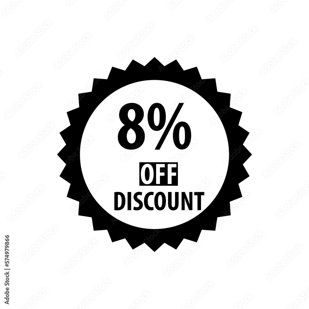 Discount stamp icon vector logo design template Discount stamp icon vector logo design template