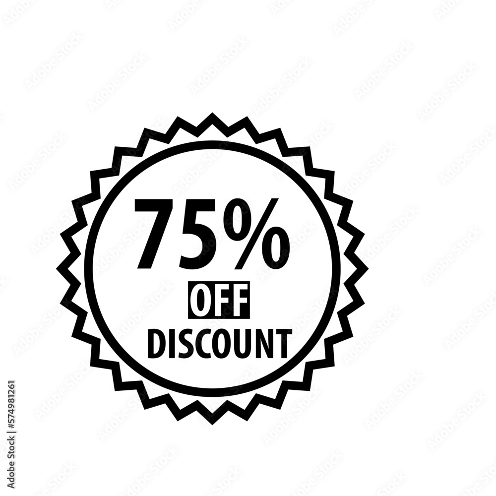 25% off discount stamp icon vector logo design template 25% off discount stamp icon vector logo design template