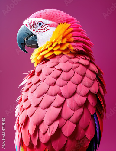Ilustración de un pájaro colorido © Aika