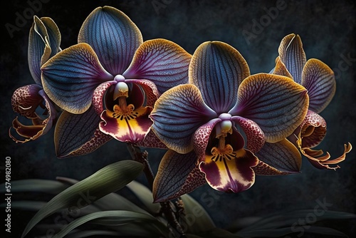 colorful orchid  generative ai