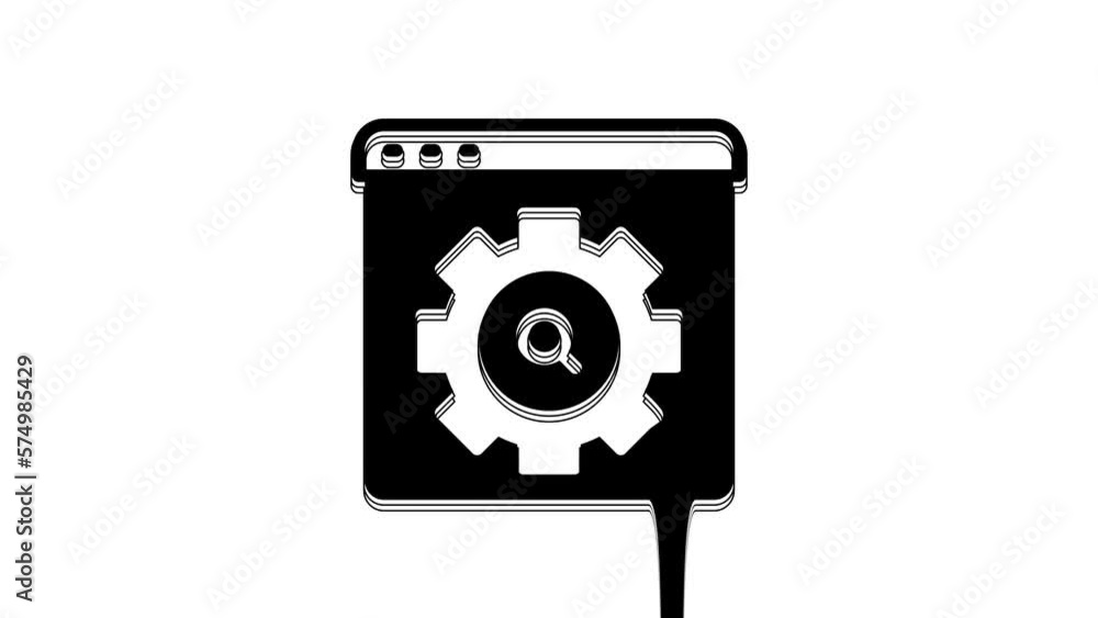 Black Browser setting icon isolated on white background. Adjusting, service, maintenance, repair, fixing. 4K Video motion graphic animation Black Browser setting icon isolated on white background. Adjusting, service, maintenance, repair, fixing. 4K Video motion graphic animation