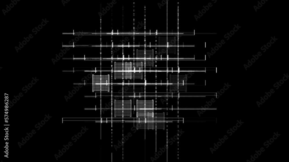 Digital Grids Overlay Animation With Alpha Video Digital Grids Overlay Animation With Alpha Video