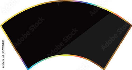 高級感のある扇型のフレーム　ブラック＆ゴールド