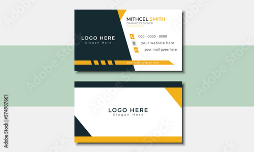 Modern Business Card - Creative and Clean Business Card Template. Horizontal and vertical layout. Vector illustration.
