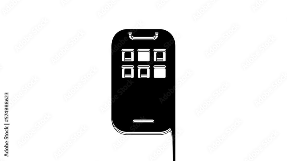 Black Mobile Apps icon isolated on white background. Smartphone with screen icons, applications. mobile phone showing screen. 4K Video motion graphic animation Black Mobile Apps icon isolated on white background. Smartphone with screen icons, applications. mobile phone showing screen. 4K Video motion graphic animation