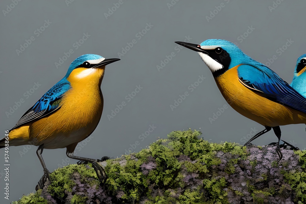 Beautiful two bird. Generative AI Beautiful two bird. Generative AI
