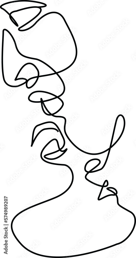 Poster for Sale avec l'œuvre « Illustration de ligne de couple. Impression d'amour. Des gens minimalistes. 2 visages. Homme et femme. Vecteur d'amour. Symbole de l'amour. » de l'artiste AllaLineArt