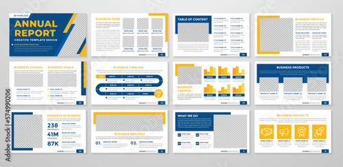 simple business presentation template with minimalist concept and modern style use for business annual report and proposal