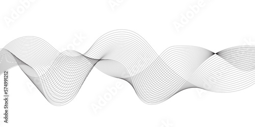 Abstract grey, white smooth element swoosh speed wave modern stream background. Abstract wave line for banner, template, wallpaper background with wave design. 