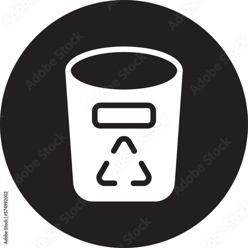 recycle bin glyph icon