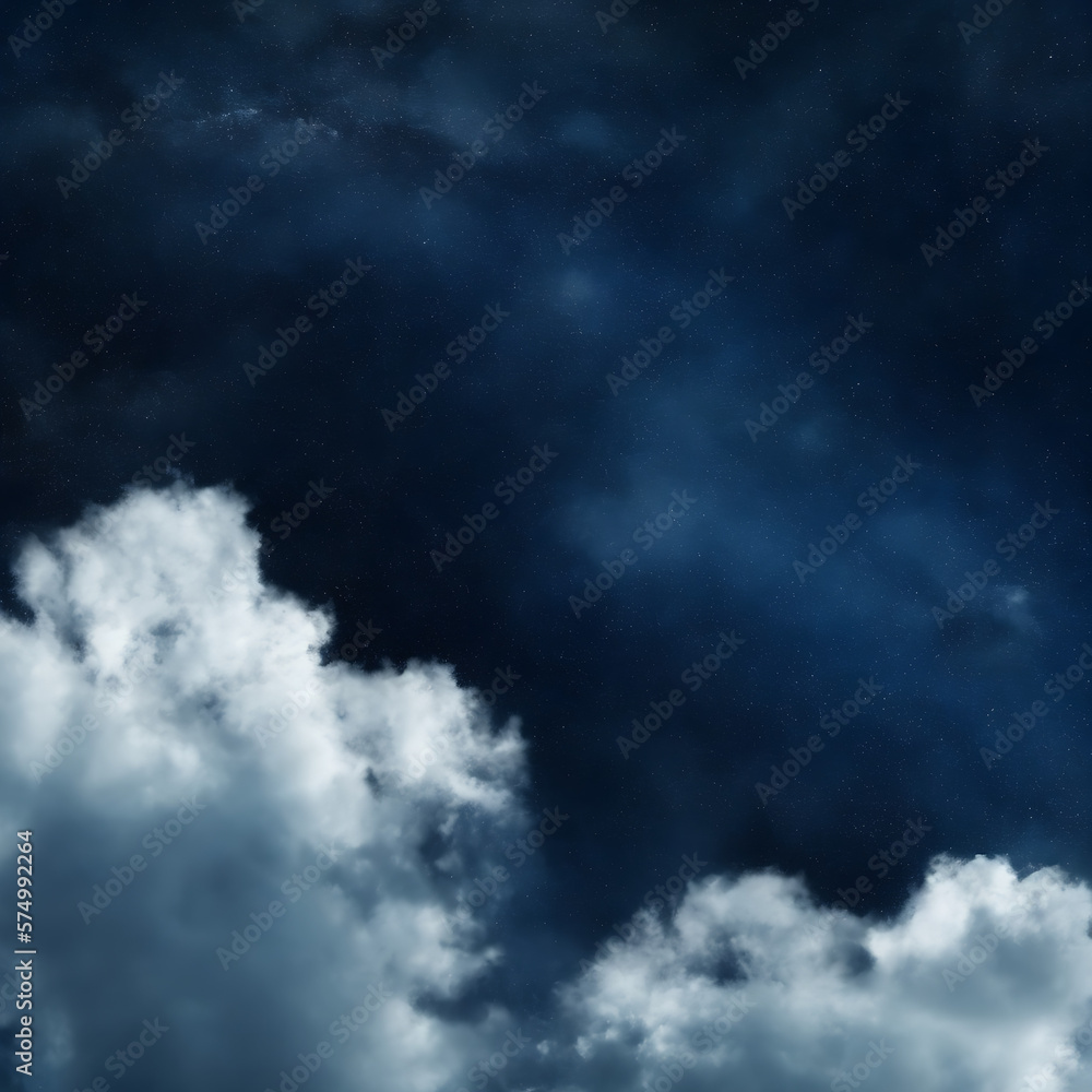 Fototapeta premium Evening sky with white clouds [IA Generativa]