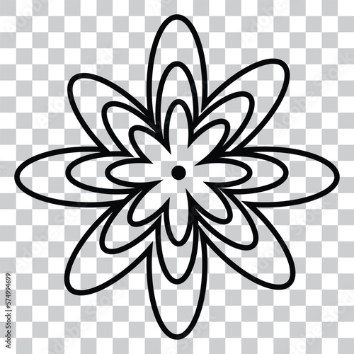 vector illustration of abstract floral icon