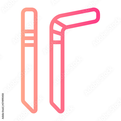 drinking straw gradient icon