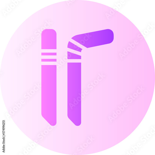 drinking straw gradient icon