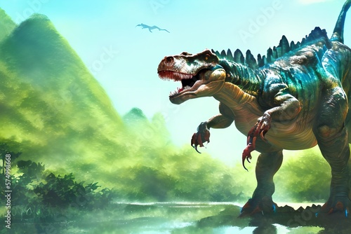 Dinosaur, Generative AI Illustration © pandawild