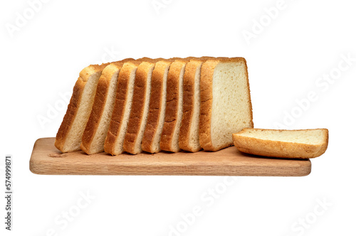 white sliced bread on a wooden plank