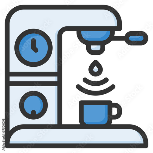 Coffee maker icon for home, smart, control, technology, internet, network, wireless and innovation