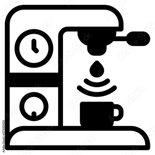Coffee maker icon for home, smart, control, technology, internet, network, wireless and innovation