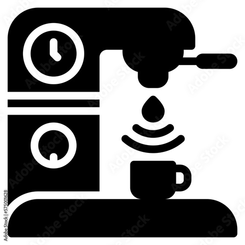 Coffee maker icon for home, smart, control, technology, internet, network, wireless and innovation