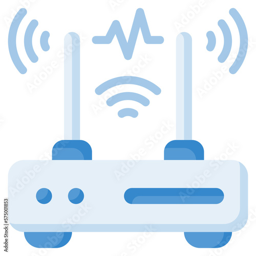 Router icon for home, smart, control, technology, internet, network, wireless and innovation