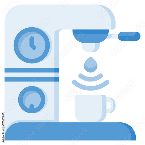 Coffee maker icon for home, smart, control, technology, internet, network, wireless and innovation