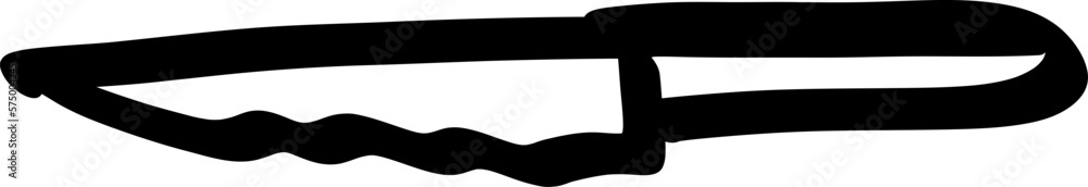 Hand Drawn Doodle Kitchen Knife Hand Drawn Doodle Kitchen Knife