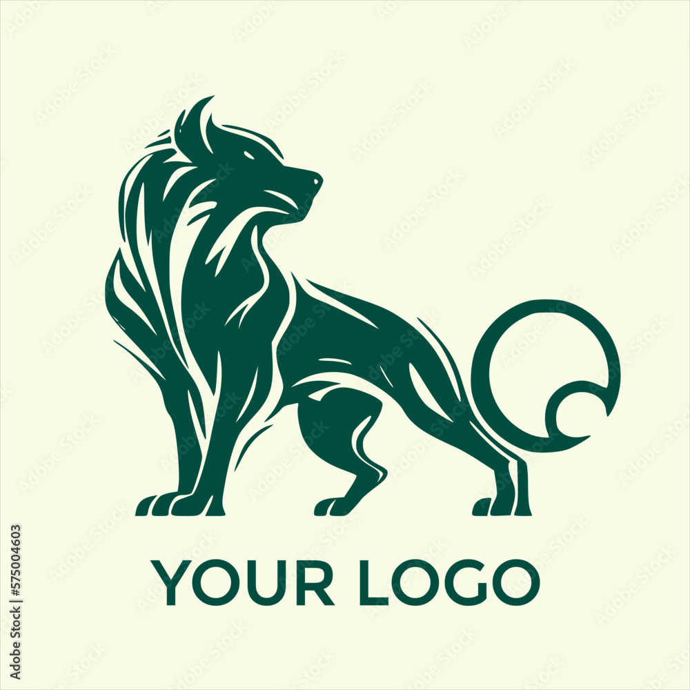 Fototapeta premium Wild Powerful Gallant Dog Logo Design for Your Business