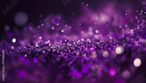 purple violet small glitter, bokeh background, Generative AI