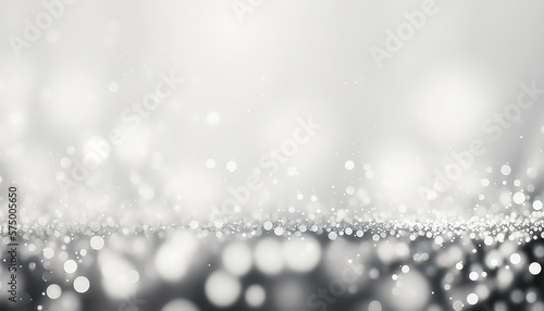 gray and white small glitter, bokeh, background, Generative AI