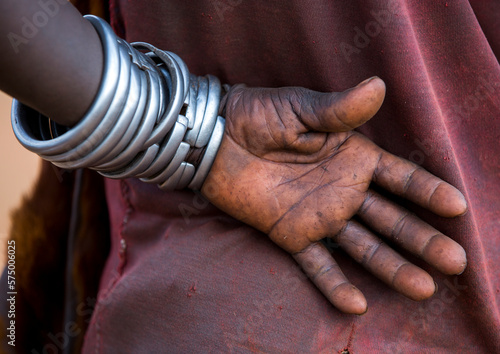 Bashada Tribe Woman Hands During A Bull Jumping Ceremony, Dimeka, Omo Valley, Ethiopia. photo