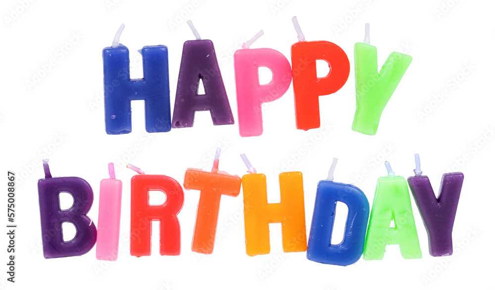 Birthday candles isolated on white Birthday candles isolated on white