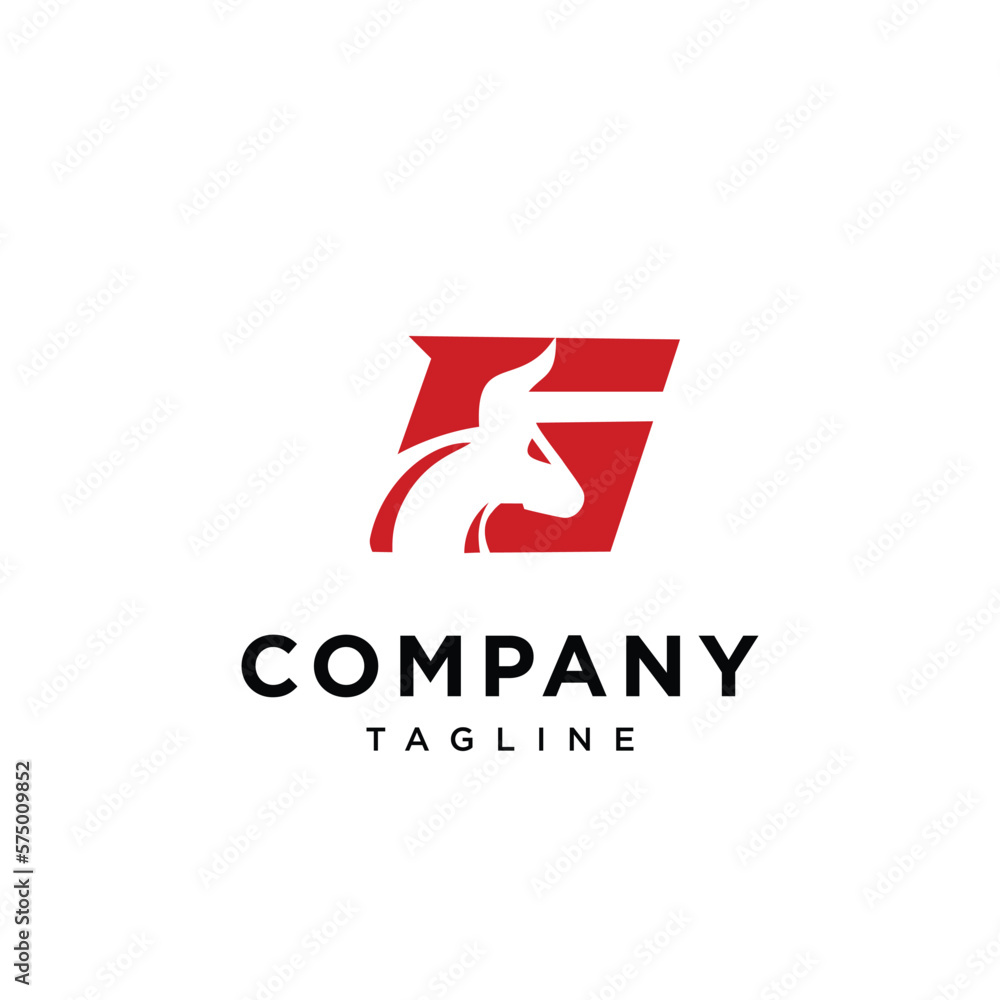 Letter G Bull logo vector icon Letter G Bull logo vector icon
